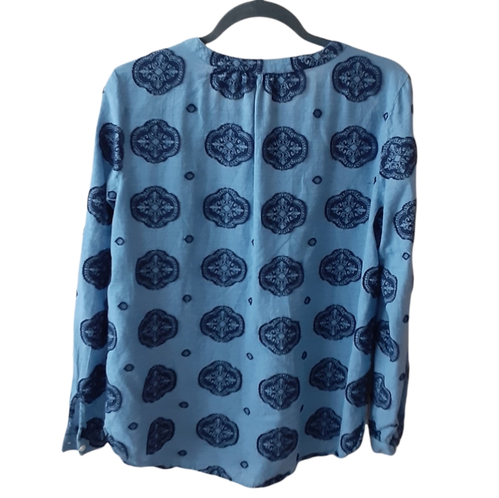 Loft Long Sleeve Printed Button Down Shirt - Picture 2 of 8